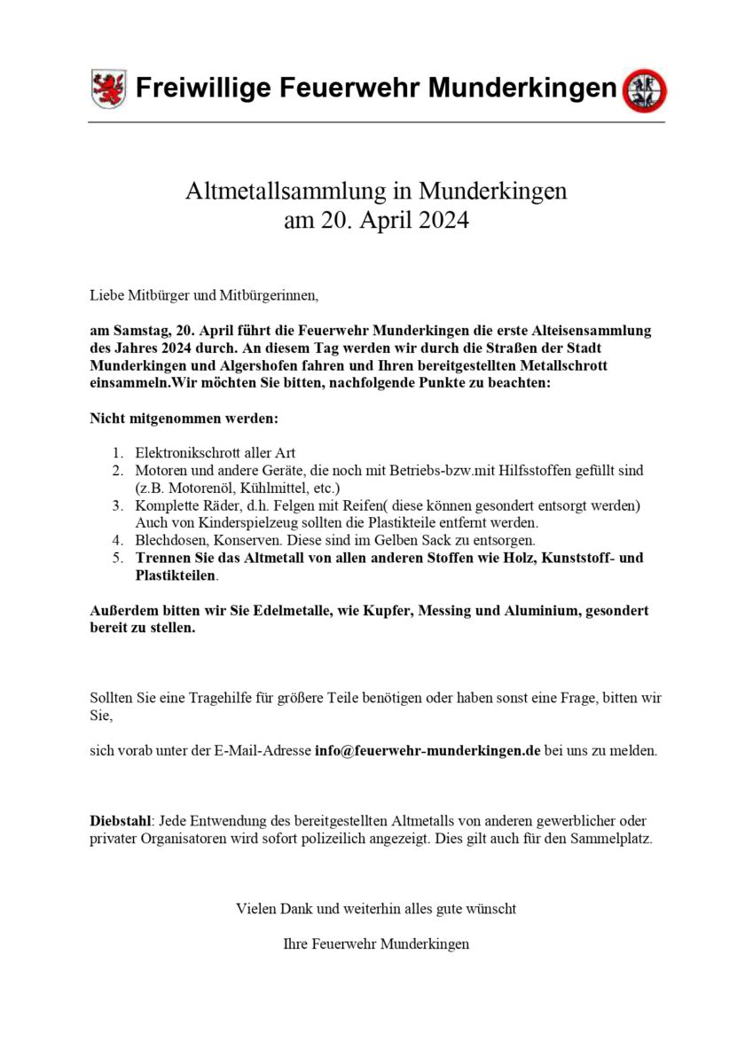 Altmetallsammlung
