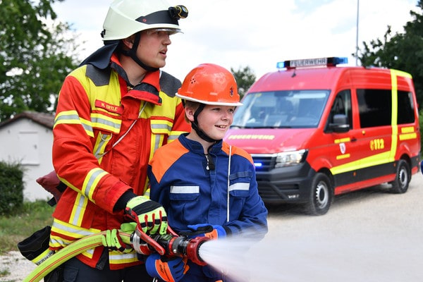 Jugendfeuerwehr Munderkingen bei einer Übung